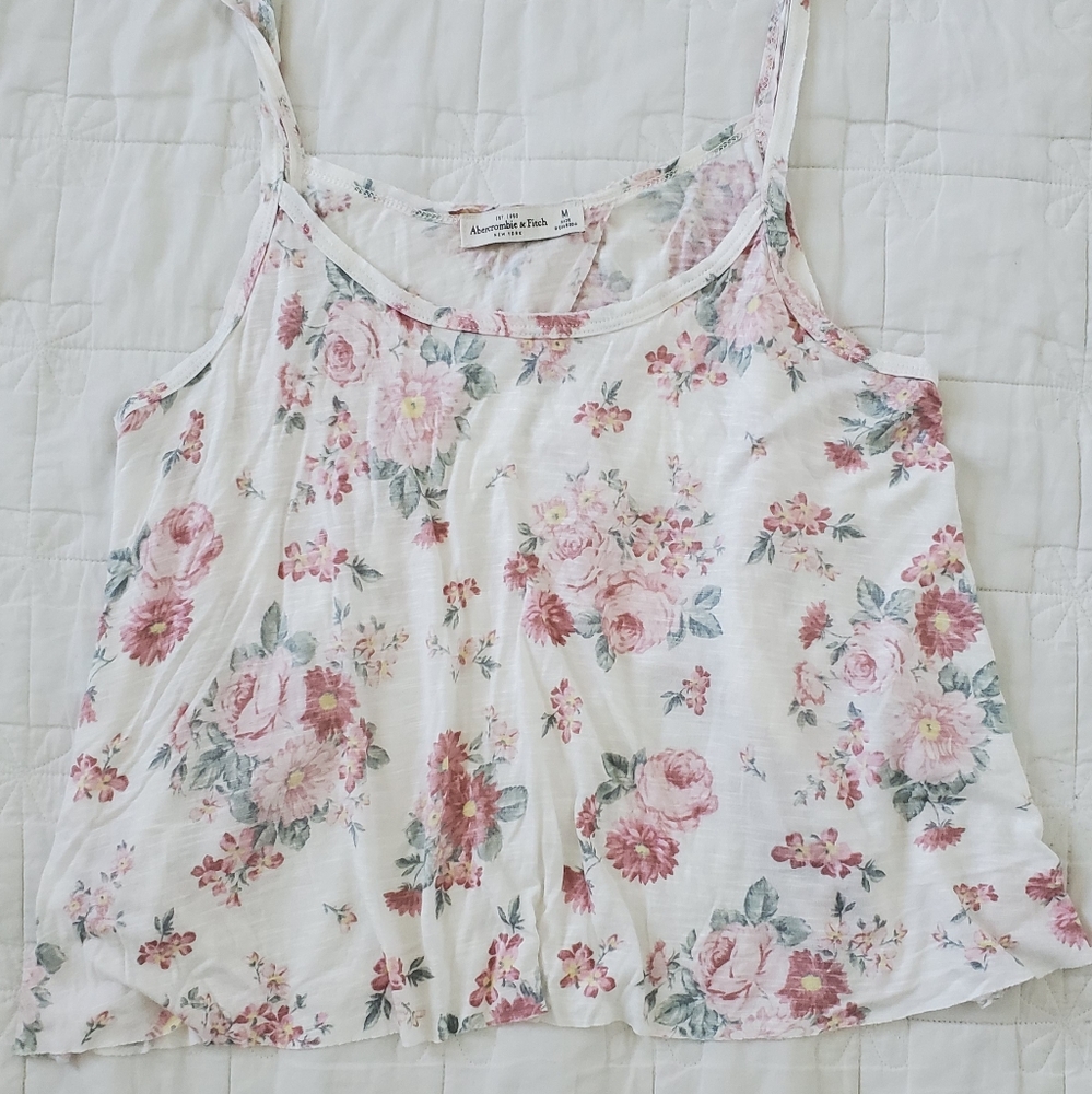 Abercrombie & Fitch Floral Blouse - Pink and White